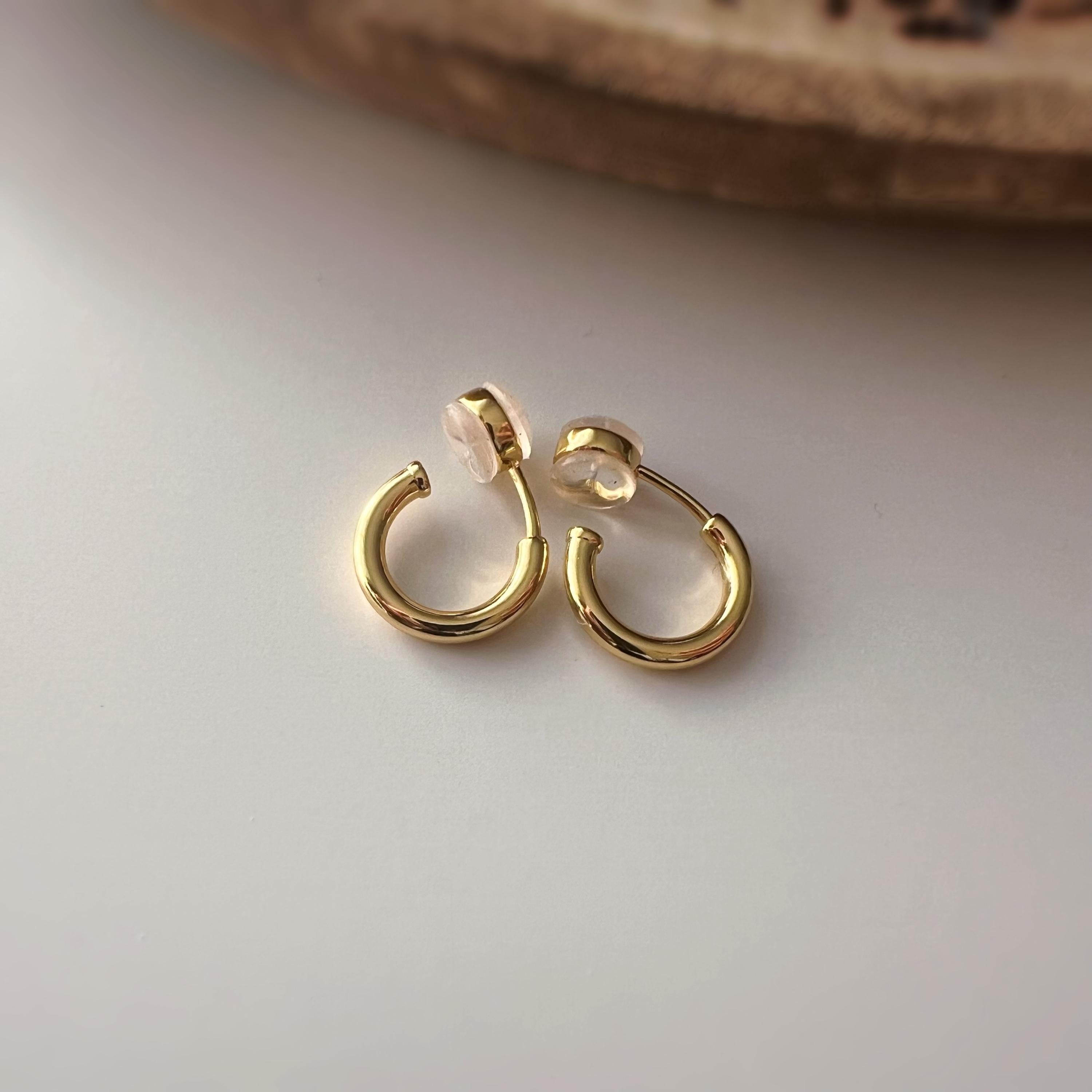 Boucles d’oreilles CLIPS sapin de Noël amovible, Créoles or/argent sans perçage – pendentif interchangeable, confortables et festives