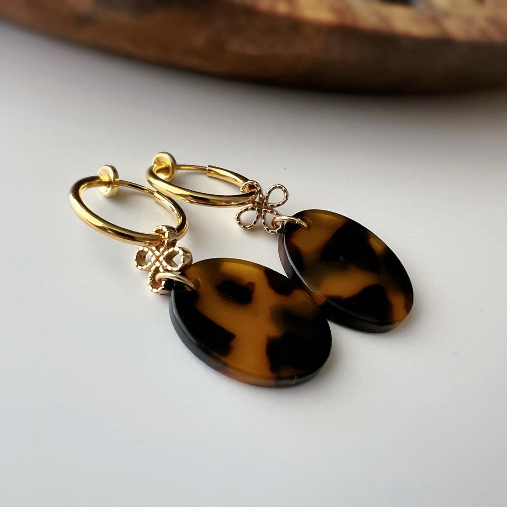 Cercle torsadé 30mm - Clips d'oreilles U