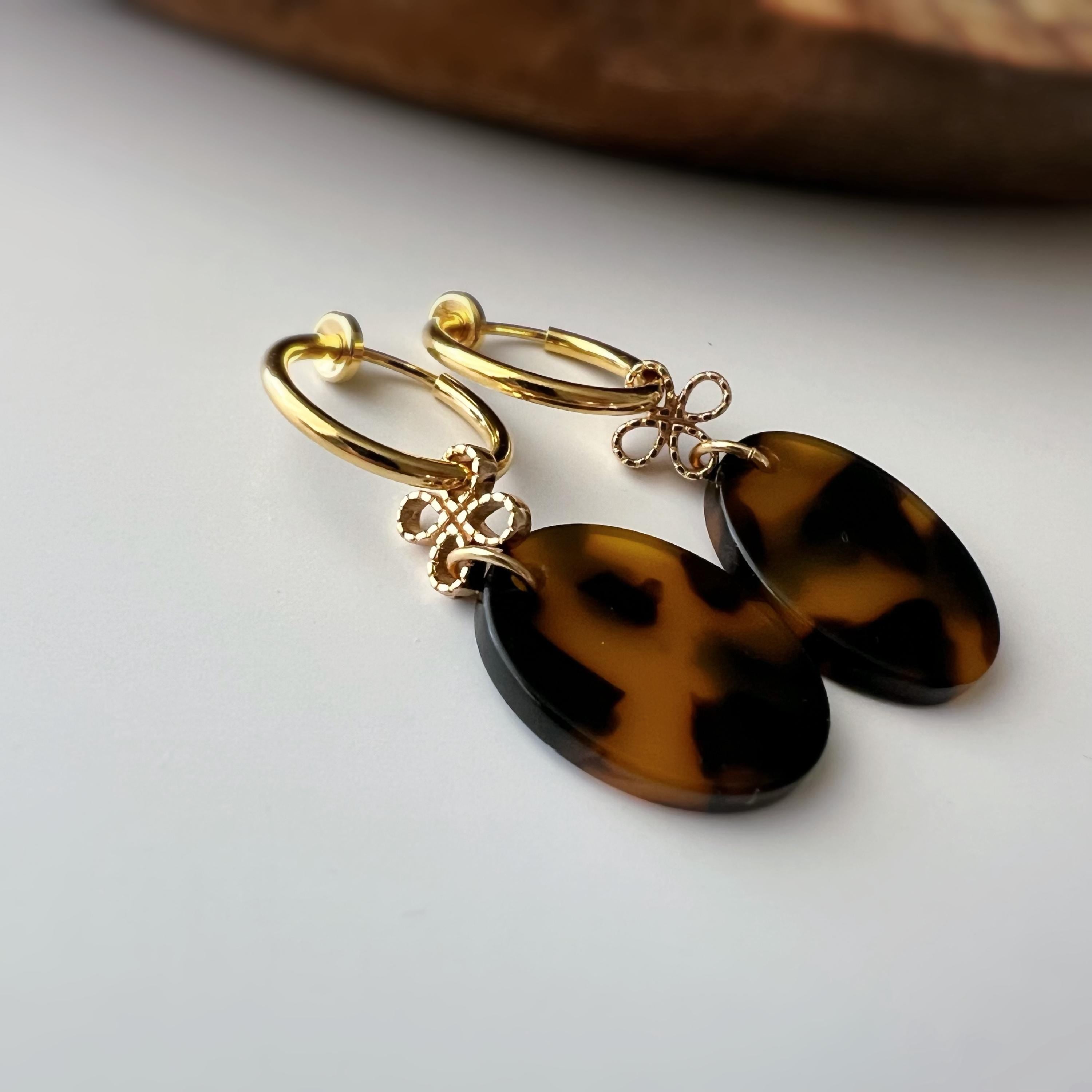 Cercle torsadé 30mm - Clips d'oreilles U