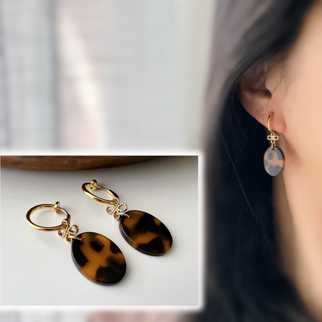 Cercle torsadé 30mm - Clips d'oreilles U