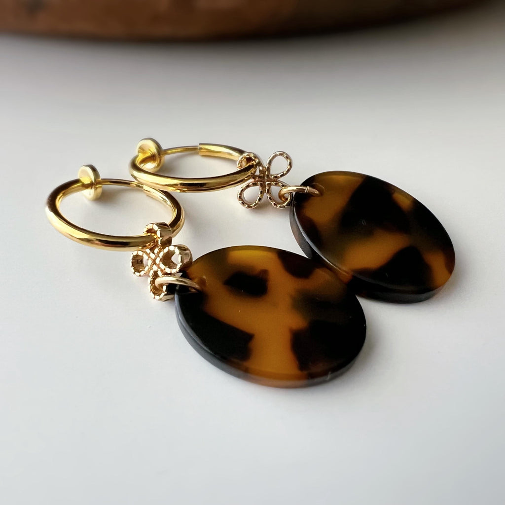 Cercle torsadé 30mm - Clips d'oreilles U