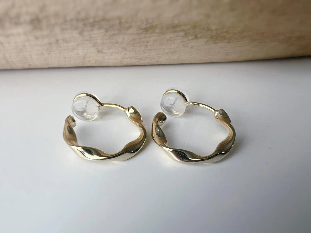 Twisted Circle 20mm - U Clip-on Earrings 