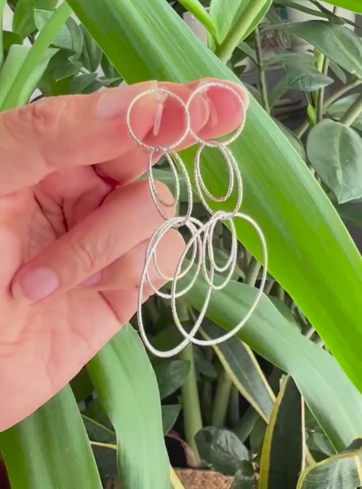 InvisibleS Clips Earrings, Silver Color Rings. Rings, circle. Ear clips. Jewelry every day. Ready to offer.